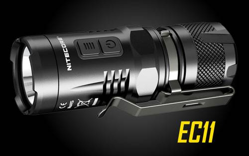 NITECORE EC11 Brightest Mini LED Flashlight -Use 1x (R) CR123A-900 Lumen