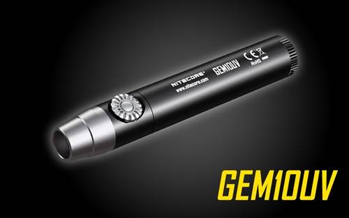 NITECORE GEM10UV Infinitely Variable Brightness Ultraviolet Gem Identification LED Flashlight