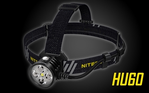 NITECORE HU60 1600 Lumen Dual-Beam Spotlight & Floodlight Focusable Headlamp with Remote Control