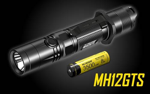 NITECORE MH12GTS 1800 Lumen Long Throw USB Rechargeable Flashlight