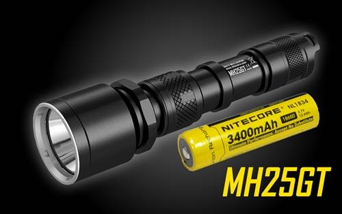Nitecore MH25GT Rechargeable LED Flashlight - Use 2x CR123A or 1x 18650-1000 Lumen