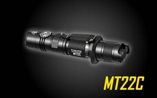 NITECORE MT22C 1000 Lumen Infinitely Variable Brightness Rotary Switch Compact Tactical LED Flashlight