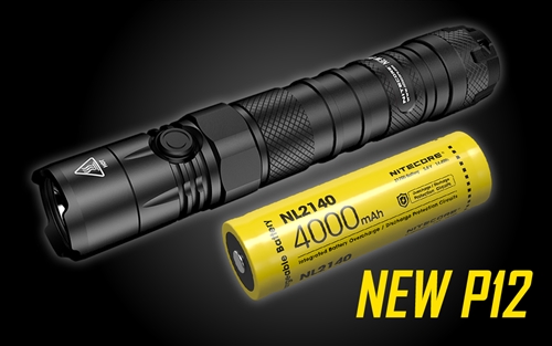 NITECORE NEW P12 1200 Lumen Tactical Flashlight with 4000mAh 21700 li-ion Rechargeable Battery