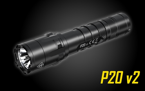 NITECORE P20 V2 1100 Lumen Long Throw Tactical Flashlight with Custom Moulded Holster