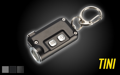 NITECORE TINI 380 Lumens Mini Metallic Micro USB Rechargeable Keychain Light