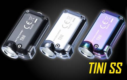 NITECORE TINI SS 380 Lumen Super Small USB Rechargeable Keychain Flashlight (Stainless Steel)