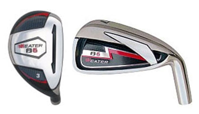Package Set of 3-PW Heater B6 Hybrid/Iron Combo, Heater B6 9.5Â° Driver, 3 & 5 Woods, & Black Ghost Putter