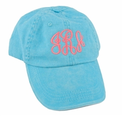 Monogrammed Washed Pigment Dyed Cap