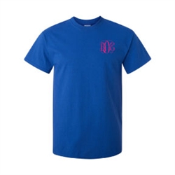 monogrammed short sleeved t-shirt