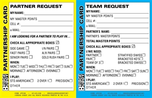 Double Sided Partner and Team Request Cards - Pack of 500