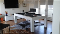 Modern Pool Table, White Pearl