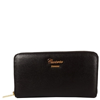 Cuoieria Fiorentina Saffiano Leather Wallet for Women - Black