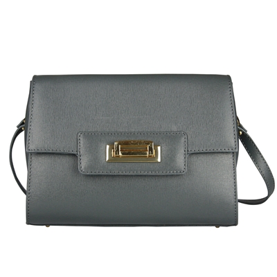 Cuoieria Fiorentina Isla Leather Shoulder Bag - Grey