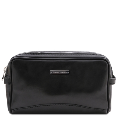 TL140850 IGOR Leather Toiletry Bag - Black