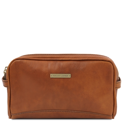 TL140850 Igor Leather Toiletry Bag-  Natural