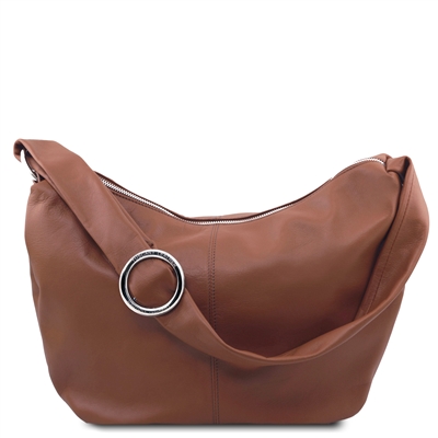 TL140900 Yvette Hobo Bag - Cinnamon by Tuscany Leather