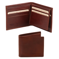 TL141353 Leather wallet for men - Brown  by Tuscany Leather