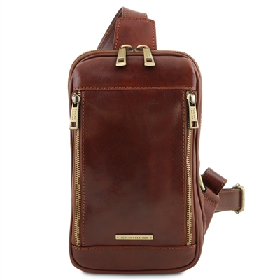 TL141536 Martin Men's Leather Crossbody Bag by by Tuscany Leather