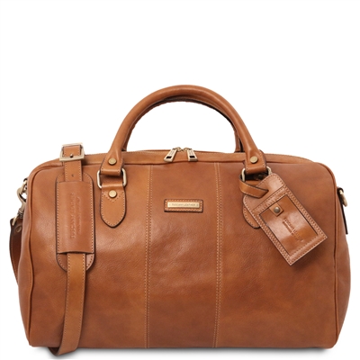 TL141658 Lisbona Leather Duffel Bag - Small by Tuscany Leather
