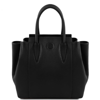 TL141727 Tulipan Leather Handbag - Black by Tuscany Leather