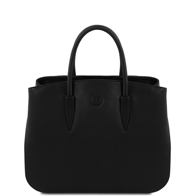 TL141728 Camelia Leather Handbag - Black by Tuscany Leather
