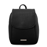 TL141905 Leather Backpack for Women - Black by Tuscany Leather