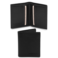 TL142064 Black Leather Wallet for Men by Tuscany Leather