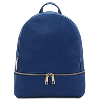 TL142280 Soft Leather Backpack - Blue by Tuscany Leather