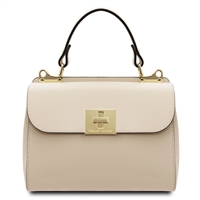 TL141728 Armonia Leather Handbag - Beige by Tuscany Leather