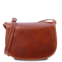 Isabella Honey Leather Shoulder Bag for Women by Tuscany Leather