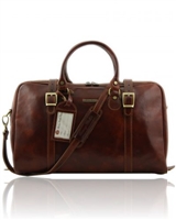 TL1014 Berlin Small Leather Duffle Bag Brown by Tuscany Leather