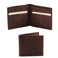 TL140797 Leather Wallet for Men - Dark Brown by Tuscany Leather