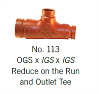 Victaulic 113 Reduce on the Run & Outlet Tee  IGS