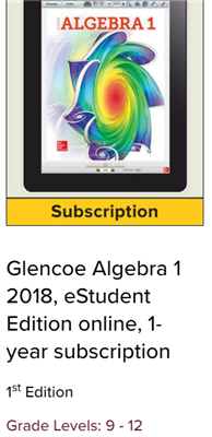 Algebra 1 Textbook