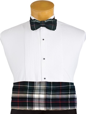 CJ Plaid Bow Tie and Cummerbund Set