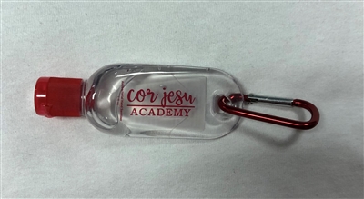 Cor Jesu Hand Sanitizer with Carabiner