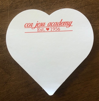 Cor Jesu Heart-Shaped Adhesive Notepad