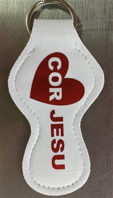 Cor Jesu Neoprene Keychain Lip Balm Holder