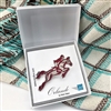 Show Jumper, Horse in Jumping Motion, Brooch, Rider, Equine graphic design