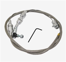 Image of Accelerator Throttle Cable, 24" Stainless Steel Braided, Universal
