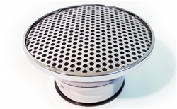 Image of Baldwin Motion Phase III Velocity Stack Fly Eye Chrome Air Cleaner