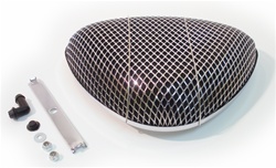 Image of Open Screen Triangular Fresh Air Style Chrome Air Cleaner