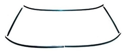 Image of 1967 - 1969 Firebird Convertible Windshield Chrome Moldings Set, Premium OE Style Kit