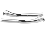 Image of 1967 Firebird Convertible Header Panel Moldings, Bright Chrome Finish Pair