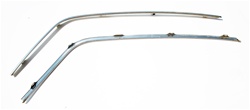 Image of 1970 - 1981 Firebird Roof Drip Rail Anodized Aluminum Chrome Moldings, Pair Used GM