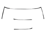 Image of 1967-1969  Windshield Chrome Moldings Set - Hardtop Coupe