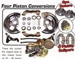 Image of 1967 - 1968 Firebird Brake Conversion Kit, Power Front Disc, OE Style with 4 Piston Calipers