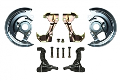 Image of 1967 - 1969 Firebird Disc Brake Mini Kit, STOCK HEIGHT Spindles, Backing Plates, and Caliper Brackets