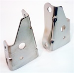 Image of 1967 - 1969 Firebird Power Brake Booster Angled Firewall Brackets, Pair in Stainless Steel