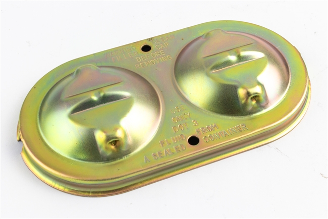 Image of 1967 - 1969 Firebird or Trans Am Power Disc Brake Master Cylinder Lid Cover in Gold